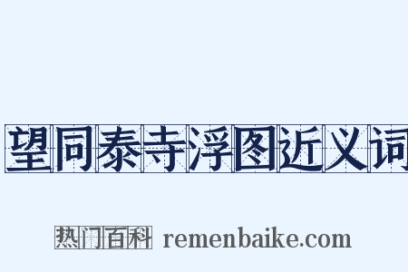 望同泰寺浮图近义词是什么意思的图片